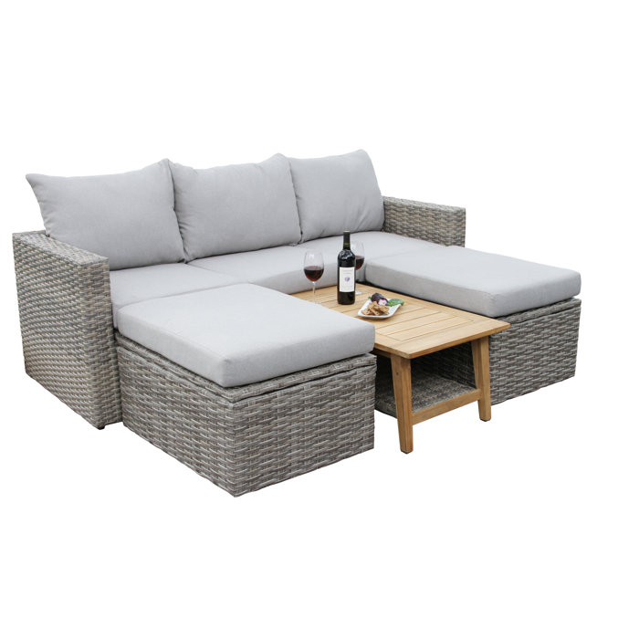 Genesis 4 Piece Sectional Seating Group with Cushions & Reviews Birch